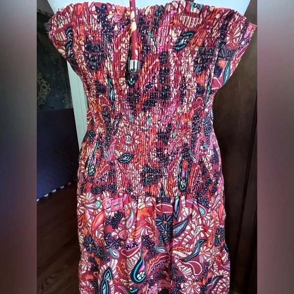 House of Harlow 1960 Revolve Paisley Cotton Halter Maxi Dress Women Size M - Picture 7 of 13